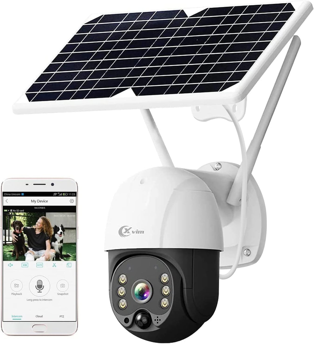 1080P PTZ Solar Security Camera Outdoor H467