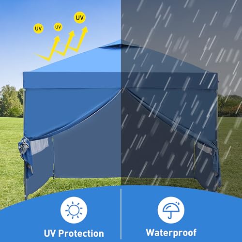 10x10ft Pop-up Canopy Tent with 4 Removable SideWalls O392