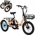 24 26 3 Wheel 350W 36V 7 Speeds Electric Tricycle with Large Basket G300