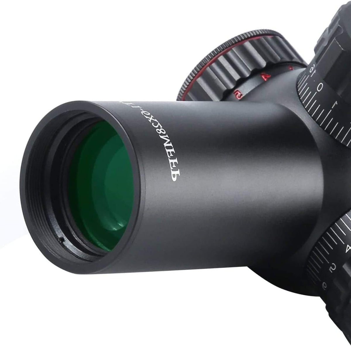 1-6X28 FFP First Focal Plane Scope 35mm Tube ED Optics Red/Green Illuminated Reticle O6456