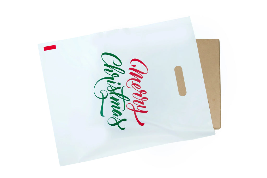 White 16x18 Gift Bags with Die Cut Handle 100 Pcs R63753
