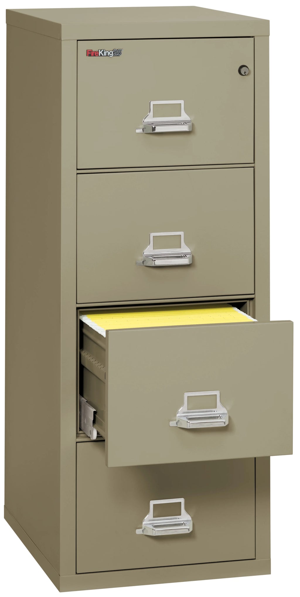 1 Hour Fire Resistant 4 Drawer Legal File Cabinet Y64364