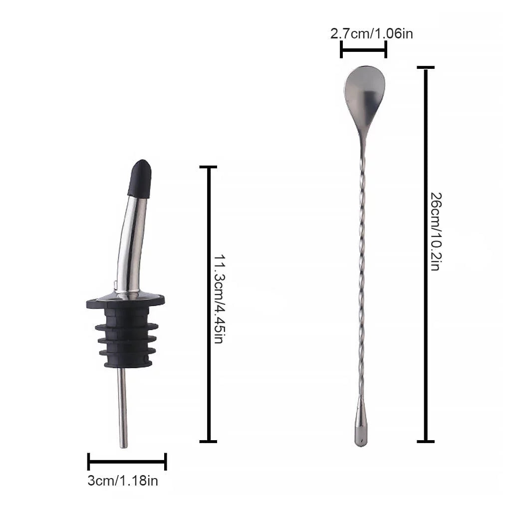 10 Pcs Stainless Steel Bartender Kit S2831