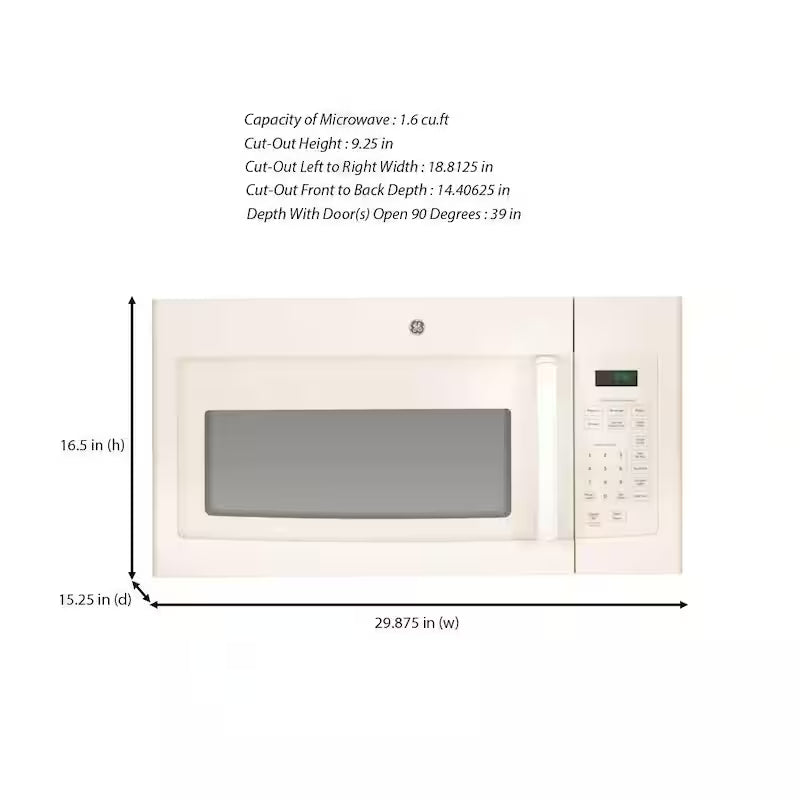 1.6 cu. ft. Over the Range Microwave in Bisque N992516
