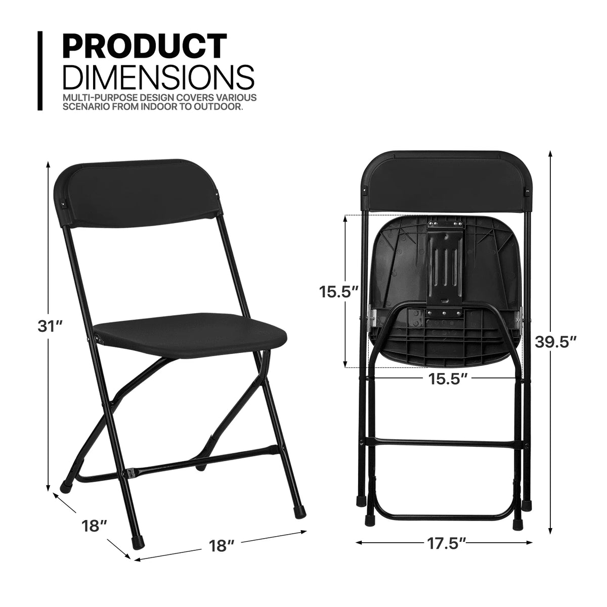 11 Pieces White Plastic Folding Table and Chair Set L911