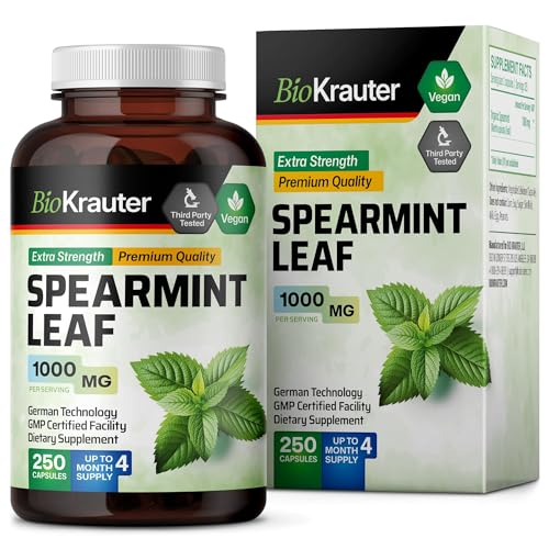 Spearmint Capsules 1000 mg 250 Vegan Capsules S8180