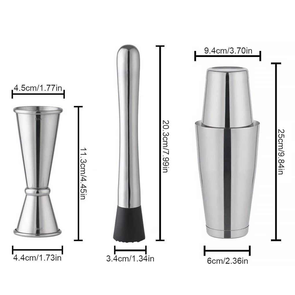 10 Pcs Stainless Steel Bartender Kit S2831