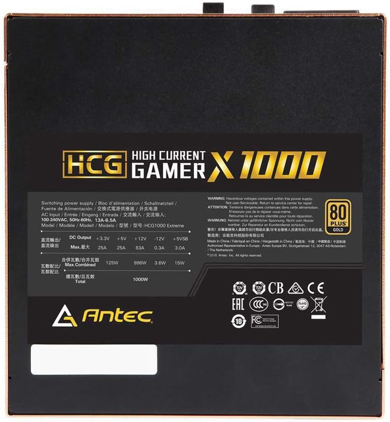 1000 Watts 80 Plus Gold Full Modular ATX12V Power Supply A244162
