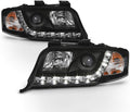 2002-2004 Audi A6 Quattro Black Housing Projector Headlights P124