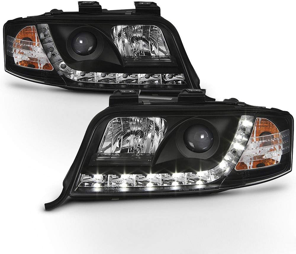 2002-2004 Audi A6 Quattro Black Housing Projector Headlights P124