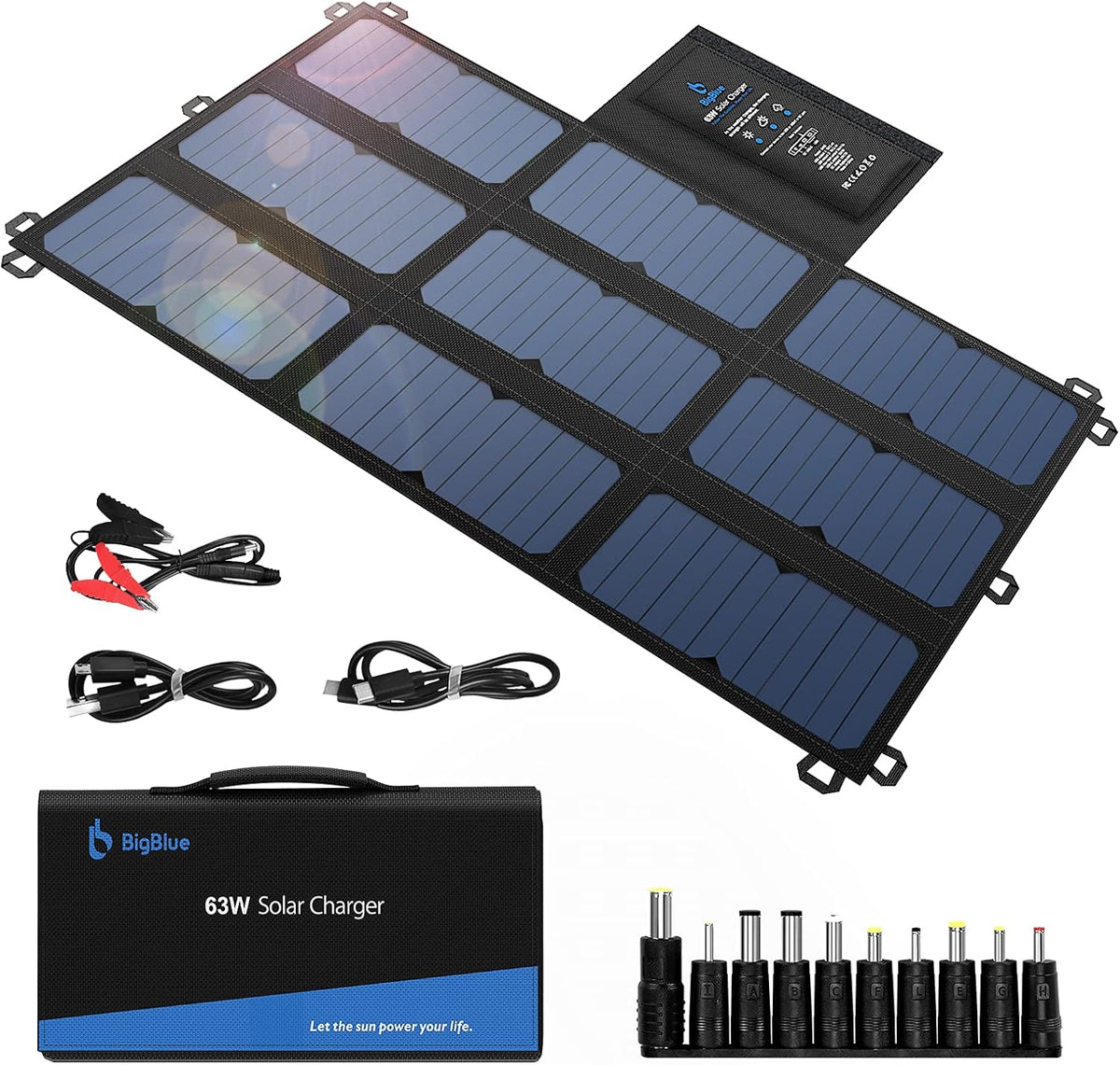 100W ETFE Portable Solar Panels with Kickstands, IP65 Waterproof D473