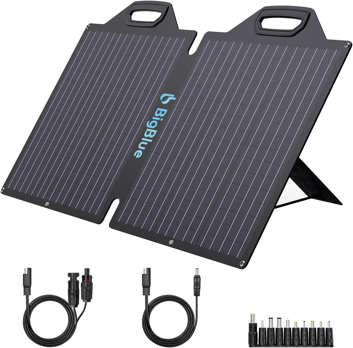 100W ETFE Portable Solar Panels with Kickstands, IP65 Waterproof D473