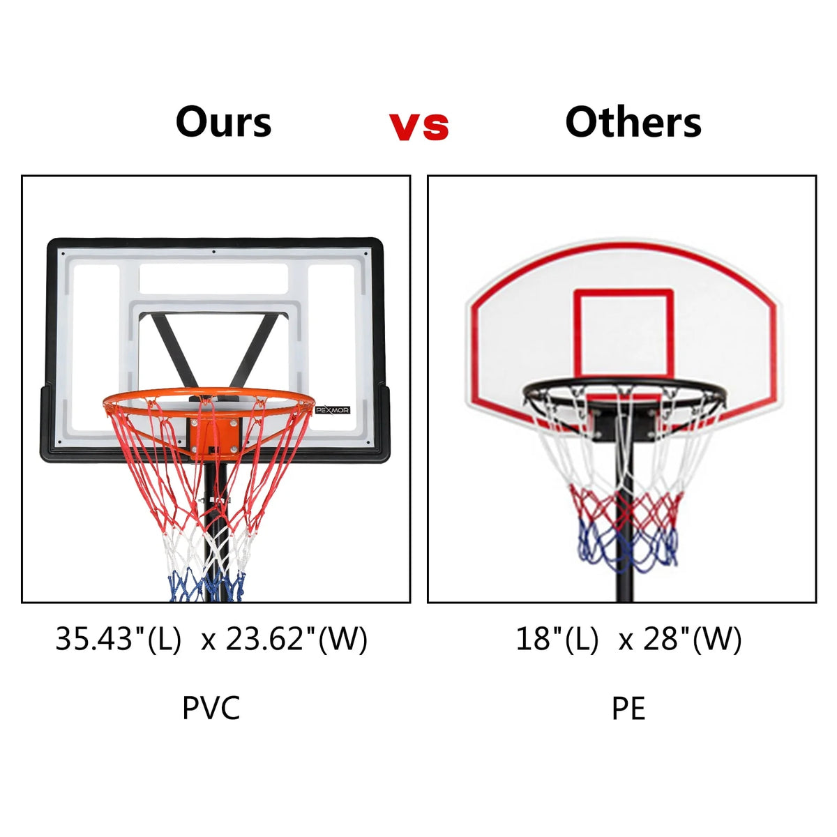 10 ft Adjustable Portable Basketball Hoop P6034