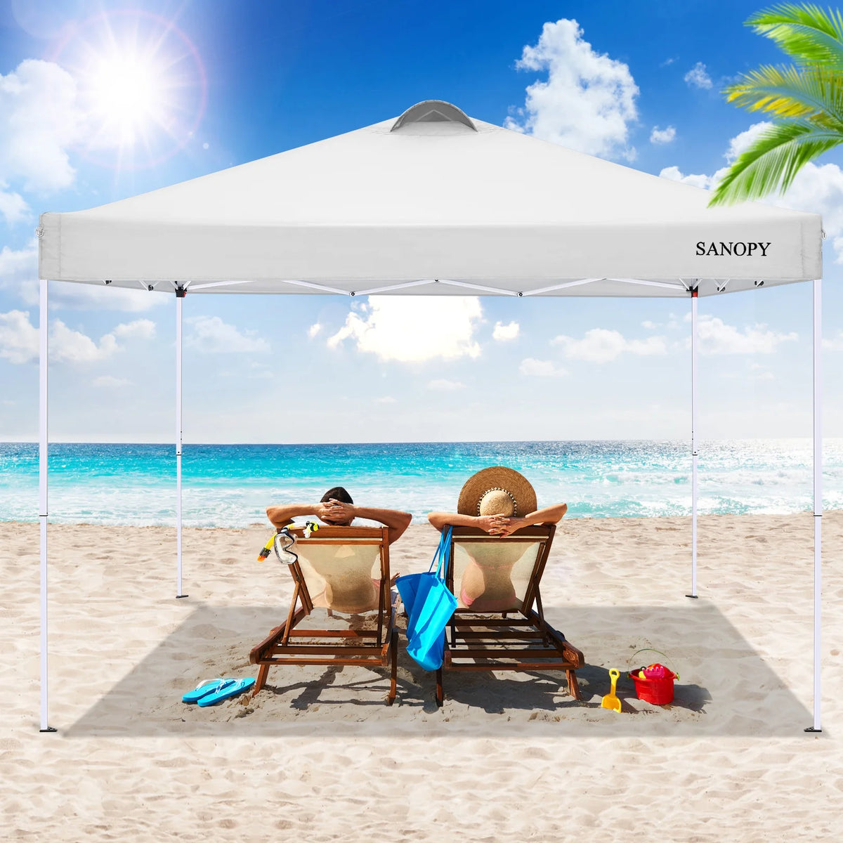 10' x 10' Pop-up Canopy Tent with 4 Removable Sidewalls and Carrying Bag, Black Y483240