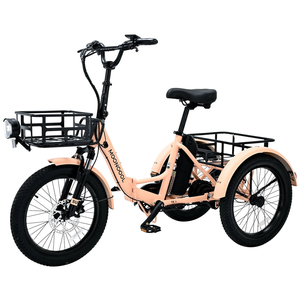 24 26 3 Wheel 350W 36V 7 Speeds Electric Tricycle with Large Basket G300