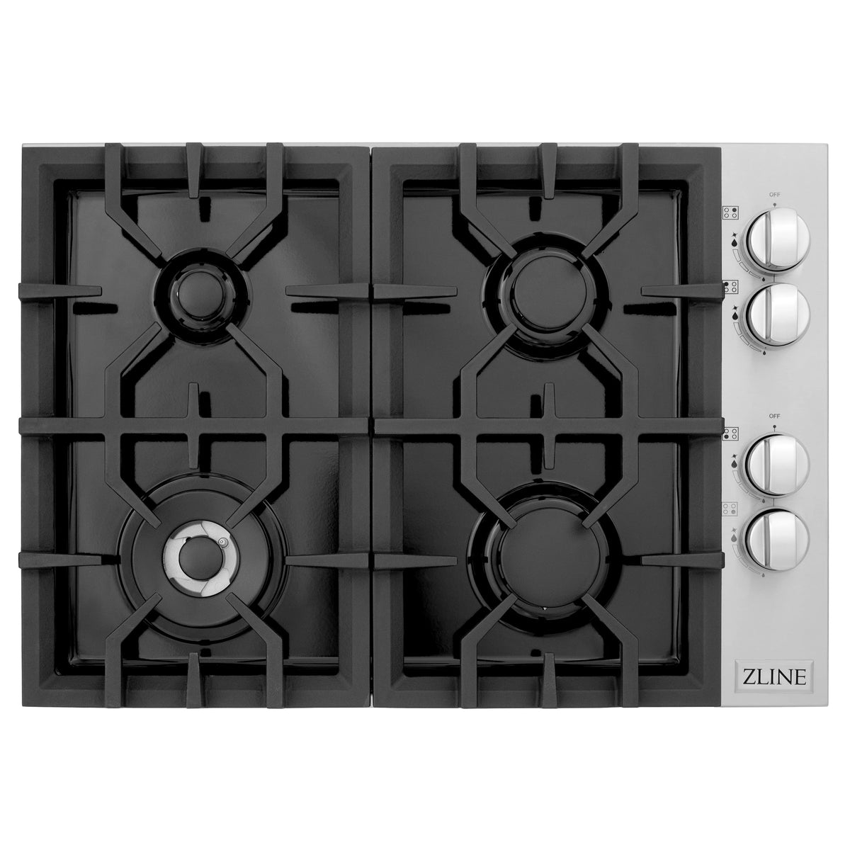 30 in. 4 Gas Burners Cooktop with Black Porcelain Top L638