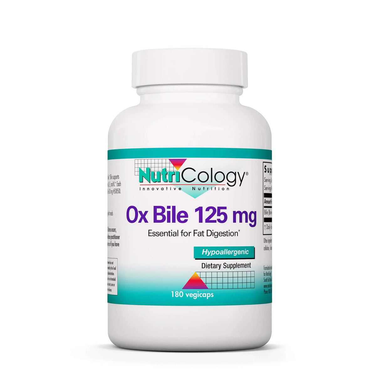 125 mg Ox Bile Supplements 180 Count L26640