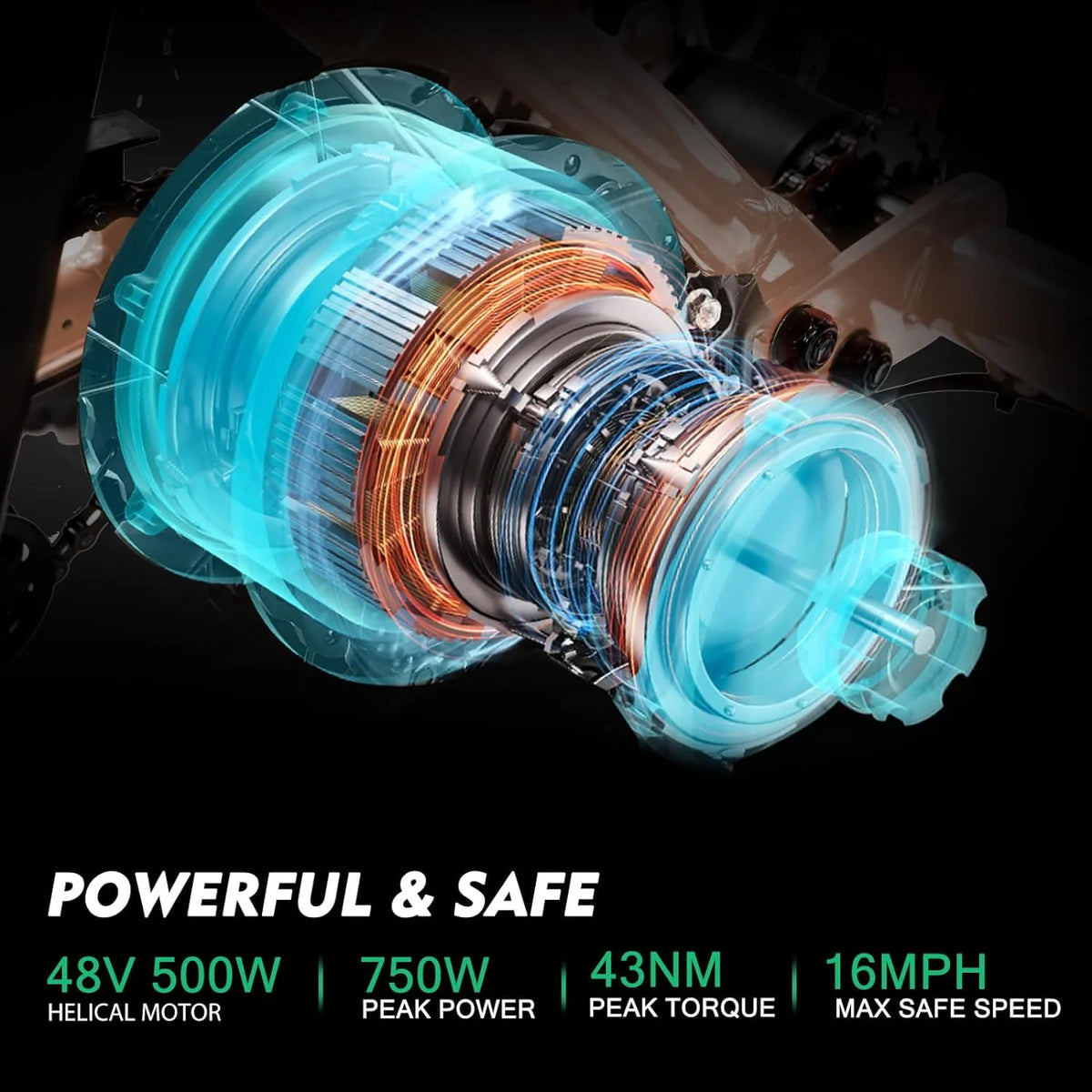 24 26 3 Wheel 350W 36V 7 Speeds Electric Tricycle with Large Basket G300
